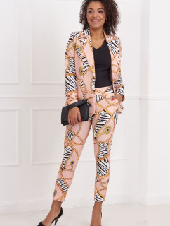 Elegantní kalhoty s pudrovým vzorem