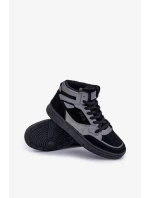 Semišové pánské tenisky Big Star OO174303 Hi-Poly System černo-šedé