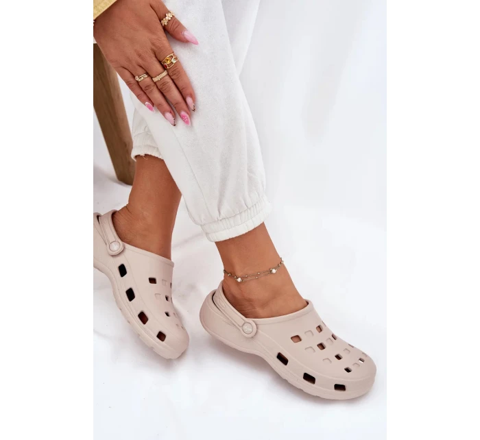 Dámské pěnové pantofle LEMIGO – béžové