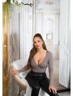 Dámský sexy se zavinovacími prvky Šedá  model 20686765 - Koucla