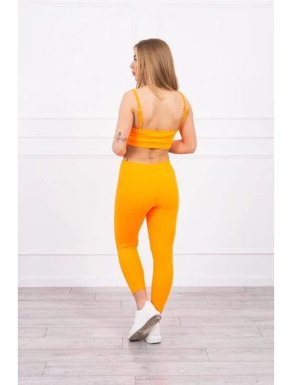 Sada s blůzou nahoře pruhovaná oranžová neonová Sada s blůzou nahoře pruhovaná oranžová neonová
