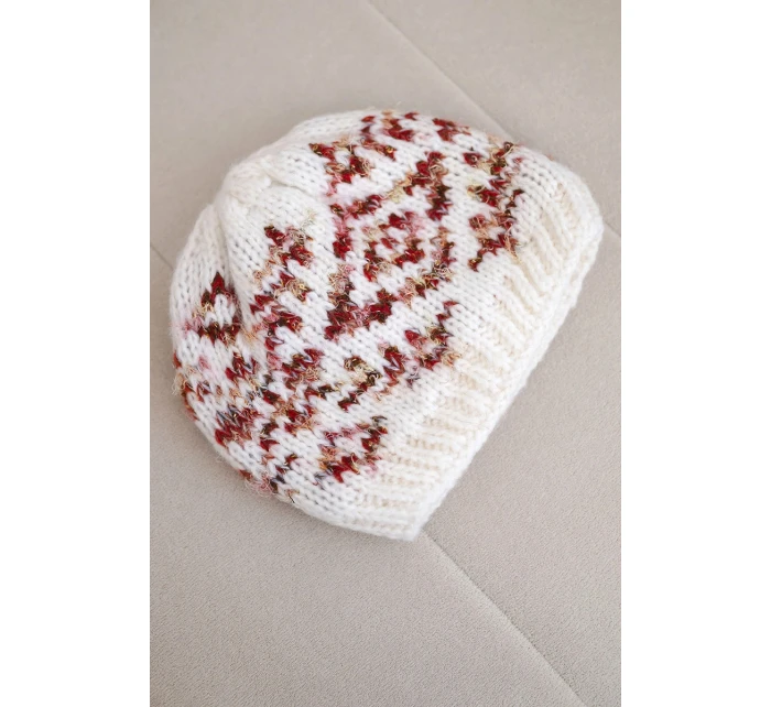 Dámská zimní vlněná čepice s ozdobnými krystalky K399 černá