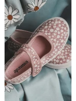Dětské balerínky na suchý zip v potisku růžové Selah Dětské balerínky na suchý zip v potisku růžové Selah