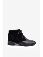 Dámské Šněrovací Botky Černé model 21637609 - Boto