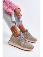Dámské tenisky na platformě s paměťovou pěnou Big Star NN274681 béžové Dámské tenisky na platformě s paměťovou pěnou Big Star NN274681 béžové