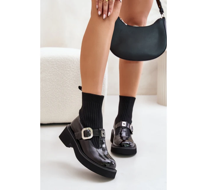 Lakované Boty Se A Přezkou Černé model 21671876 - S.Barski