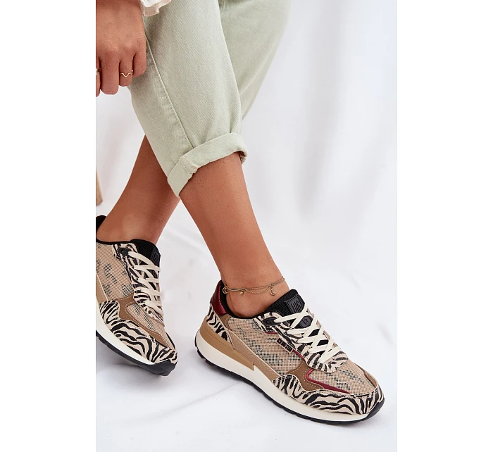 Dámské sportovní tenisky s potiskem Big Star model 22042743 Béžové - Big Star Shoes