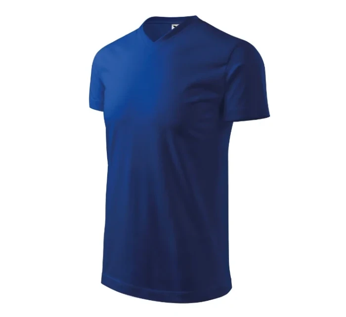 Heavy V-neck tričko unisex královská modrá