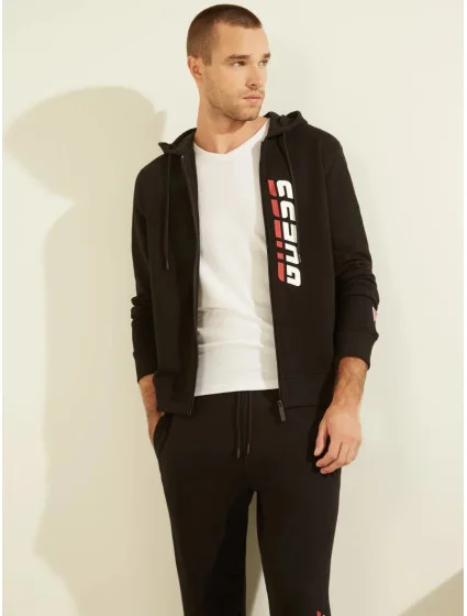 Pánská mikina U0BA50K9V31 - JBLK černá - Guess Pánská mikina U0BA50K9V31 - JBLK černá - Guess