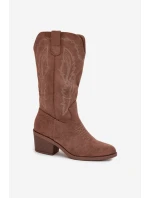 Kozačky na podpatku  model 218487 Step in style