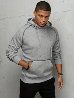 Pánská světle šedá mikina model 21967193 - Dstreet