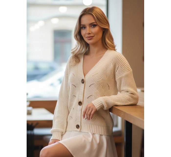 Dámský svetr KNITVIA ecru FashionStreet MY2422