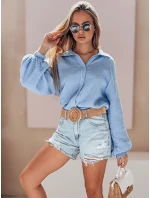 Dámské džínové šortky s páskem FOREVER ON modré FashionStreet SY0483 Dámské džínové šortky s páskem FOREVER ON modré FashionStreet SY0483