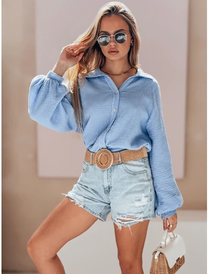 Dámské džínové šortky s páskem FOREVER ON modré FashionStreet SY0483 Dámské džínové šortky s páskem FOREVER ON modré FashionStreet SY0483