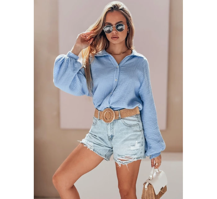 Dámské džínové šortky s páskem FOREVER ON modré FashionStreet SY0483 Dámské džínové šortky s páskem FOREVER ON modré FashionStreet SY0483