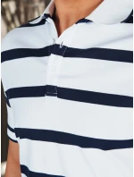 Pánská pruhovaná polokošile bílá Dstreet model 21987934 - FashionStreet