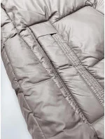 Šedá dámská zimní bunda s kontrastní podšívkou model 21248812 - Glakate