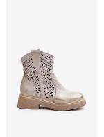 Dámské kůže Botky Zlaté Lewski model 21652385 - Zazoo