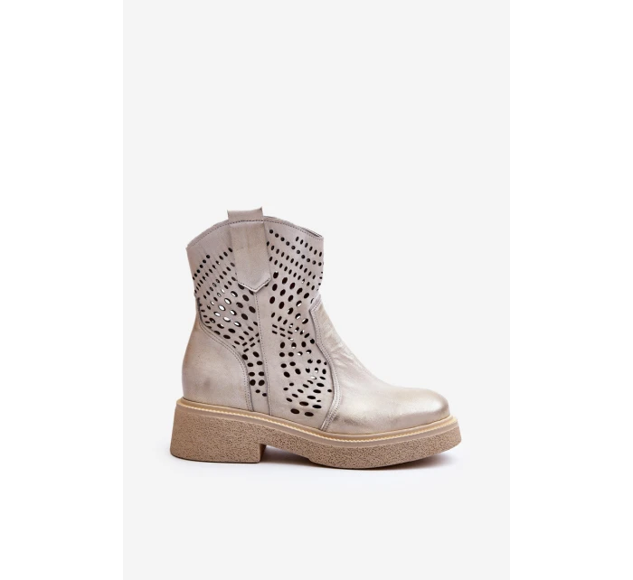 Dámské kůže Botky Zlaté Lewski model 21652385 - Zazoo