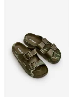 Lehké Dětské Pěnové Žabky S Sponami Tmavě Zelené Adirnaca Lehké Dětské Pěnové Žabky S Sponami Tmavě Zelené Adirnaca