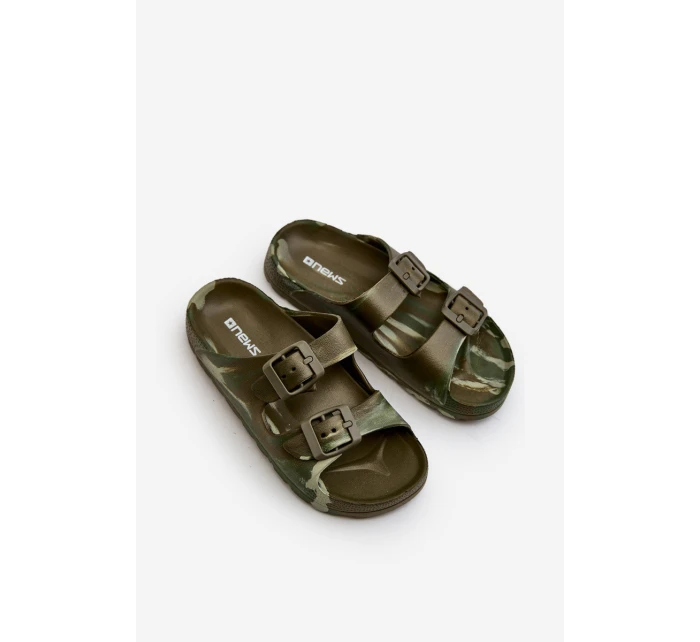 Lehké Dětské Pěnové Žabky S Sponami Tmavě Zelené Adirnaca Lehké Dětské Pěnové Žabky S Sponami Tmavě Zelené Adirnaca