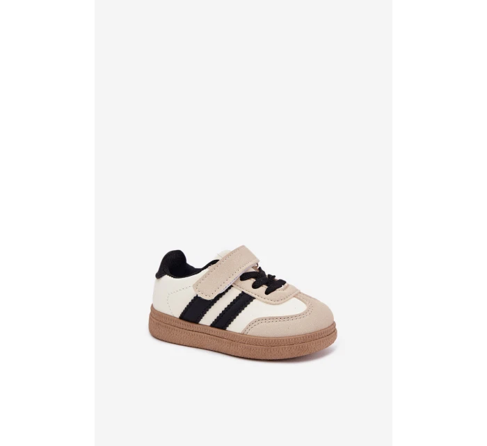 Sportovní Obuv Tenisky Dětské Na Suchý Zip Béžové model 21700597 - Boto Sportovní Obuv Tenisky Dětské Na Suchý Zip Béžové model 21700597 - Boto