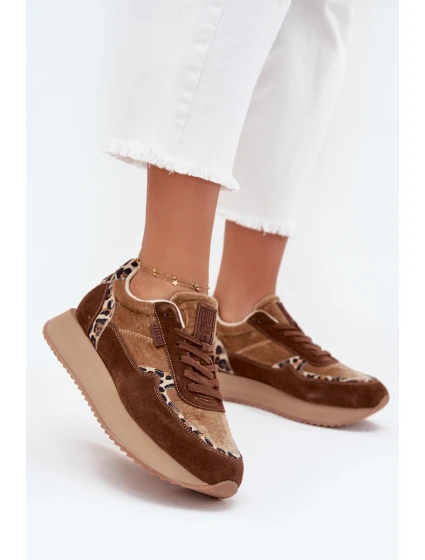 Dámské Semišové Tenisky Big Star OO274A313 HI-POLY SYSTEM Hnědé Leopardí Dámské Semišové Tenisky Big Star OO274A313 HI-POLY SYSTEM Hnědé Leopardí