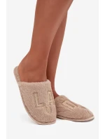 Dámské pantofle s kožešinou LADY model 21710300 béžové - VINCEZA