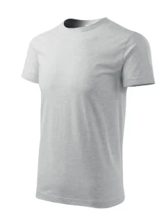 Basic tričko pánské světle šedý melír