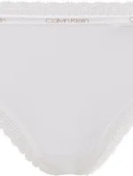 Dámská tanga Thong Bottoms Up 000QD3763E 100 bílá - Calvin Klein