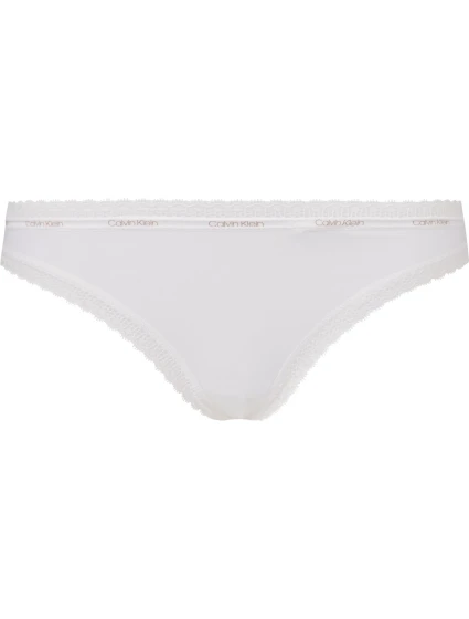 Dámská tanga Thong Bottoms Up 000QD3763E 100 bílá - Calvin Klein