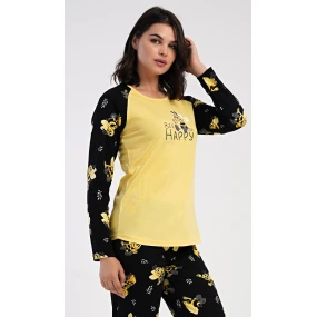 Dámské pyžamo dlouhé Včelka