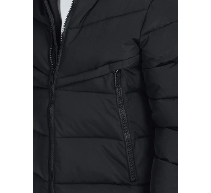 Pánská zimní bunda s kapucí černá prošívaná TX5070