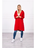 Pláštěnka s kapucí oversize červená