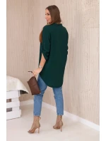 Halenka s prodlouženým zadním dílem tmavě zelená Halenka s prodlouženým zadním dílem tmavě zelená