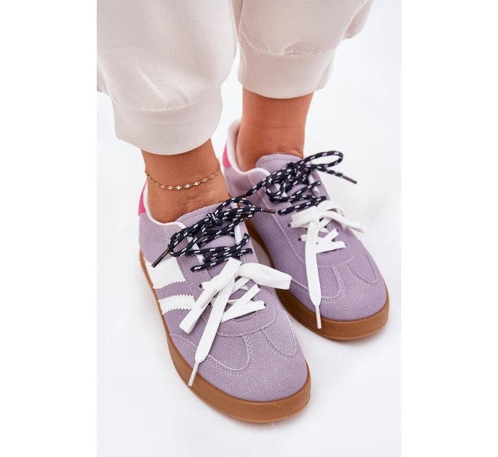 Nízké Dámské Tenisky S Dvojitým Šněrováním Fialové Ventus
