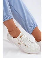 Dámské tenisky s krajkou model 22102739 Bílé - Lee Cooper Dámské tenisky s krajkou model 22102739 Bílé - Lee Cooper