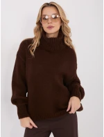 Sweter IN SW model 21782544 ciemny brązowy - FPrice