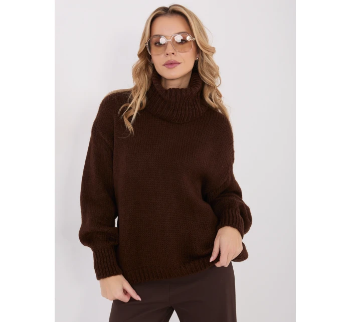 Sweter IN SW model 21782544 ciemny brązowy - FPrice