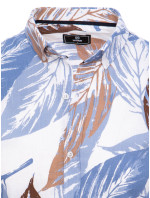 Dstreet pánská bílá košile s krátkým rukávem KX1033