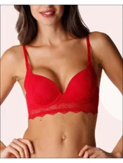 Dámská krajková vyztužená podprsenka W0B2P PADDED TRIANGLE BRA - WONDERBRA Dámská krajková vyztužená podprsenka W0B2P PADDED TRIANGLE BRA - WONDERBRA
