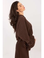 Dámská košile 222149 Tmavě hnědá třpyt - Italy Moda