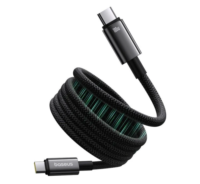 Baseus Tungsten magnetický kabel USB C-USB C 100W 1m (černý)