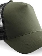Beechfield B 640 5 panelová Trucker kšiltovka 53.0640 olive green/black