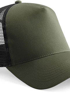 Beechfield B 640 5 panelová Trucker kšiltovka 53.0640 olive green/black