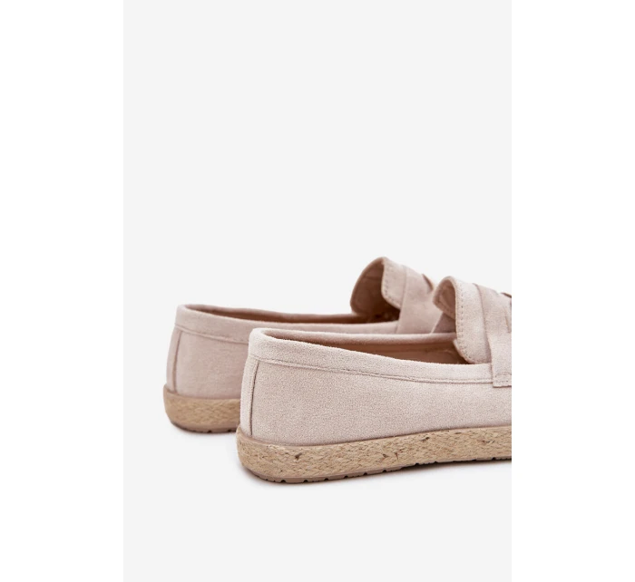 Pánské mokasíny s pletením béžové Fiamar