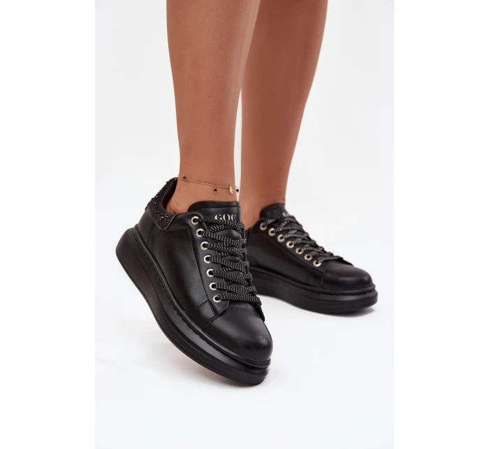 Dámské tenisky z pravé kůže GOE OO2N4004 Černé