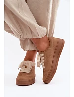 Semišové tenisky s šněrováním Camel model 22355641 - Kobbo Semišové tenisky s šněrováním Camel model 22355641 - Kobbo