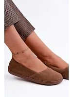 Dámské barefoot baleríny z přírodní semiš hnědé model 22368173 - Boto Dámské barefoot baleríny z přírodní semiš hnědé model 22368173 - Boto