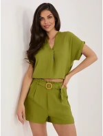 Šortky D60103M62612KA3 olivově zelená